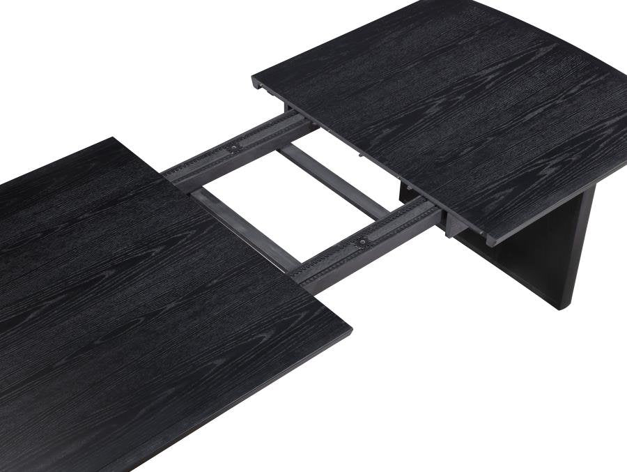 ALEXIA 100-inch Extension Leaf Dining Table Black