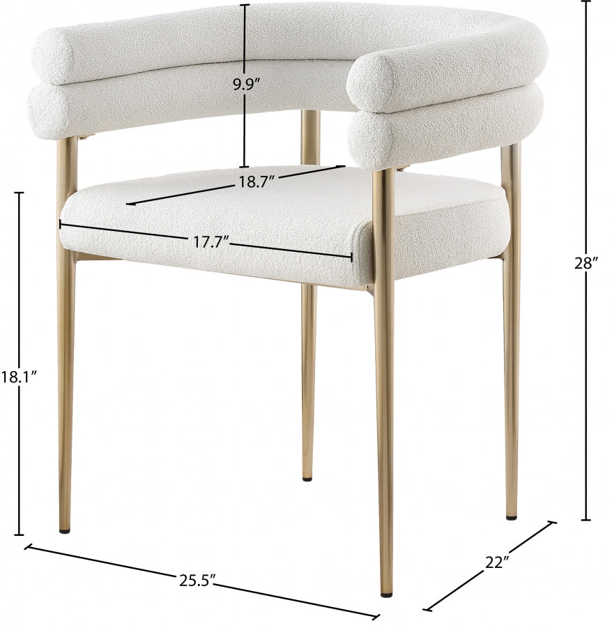 Brielle Boucle Fabric Upholstered Dining Chair