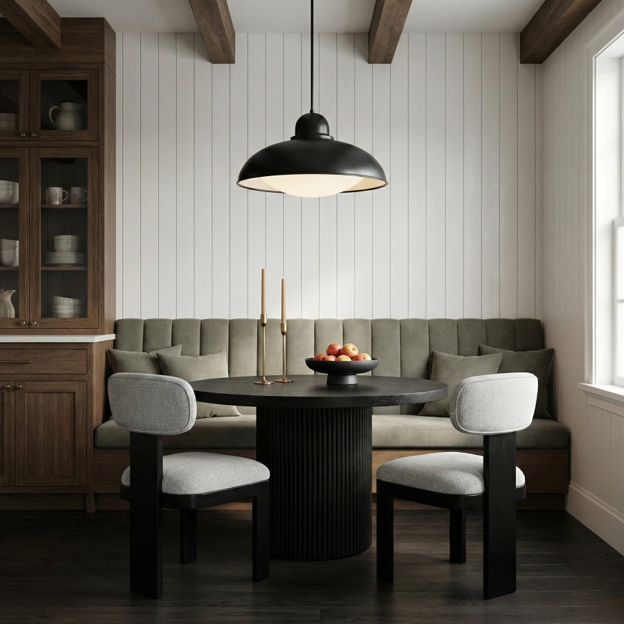 Timbra Linen Textured Fabric Upholstered Dining Chair