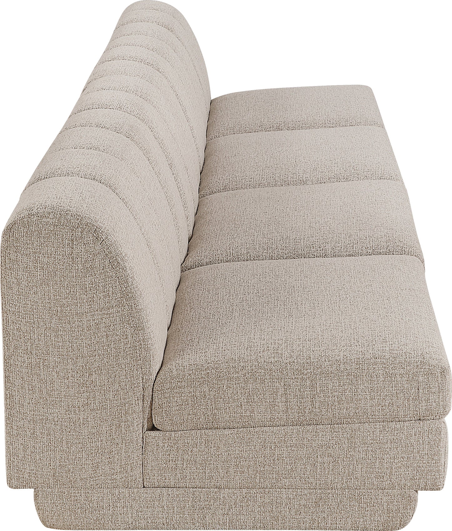 Modari 160" Fabric Upholstered 4pc. Armless Modular Sofa