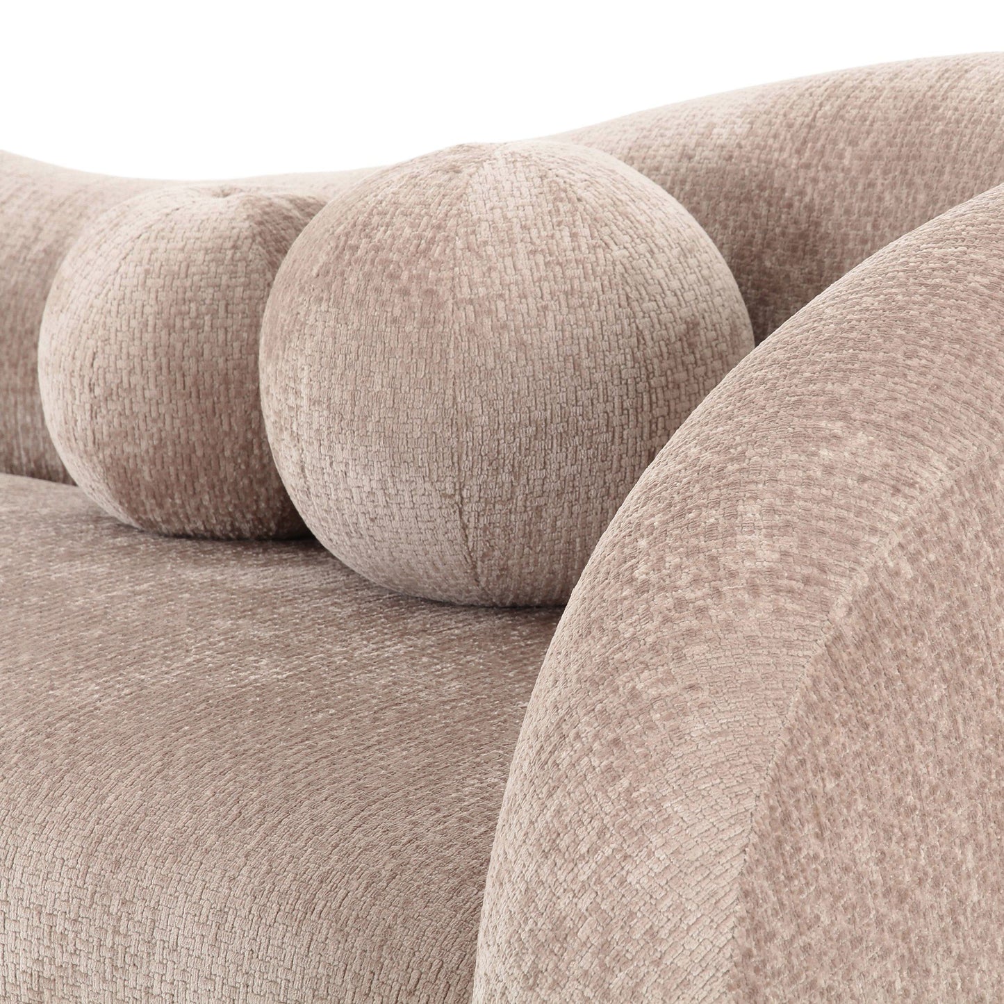 Calico - Contemporary Beige Weave Fabric 3-Seat Sofa