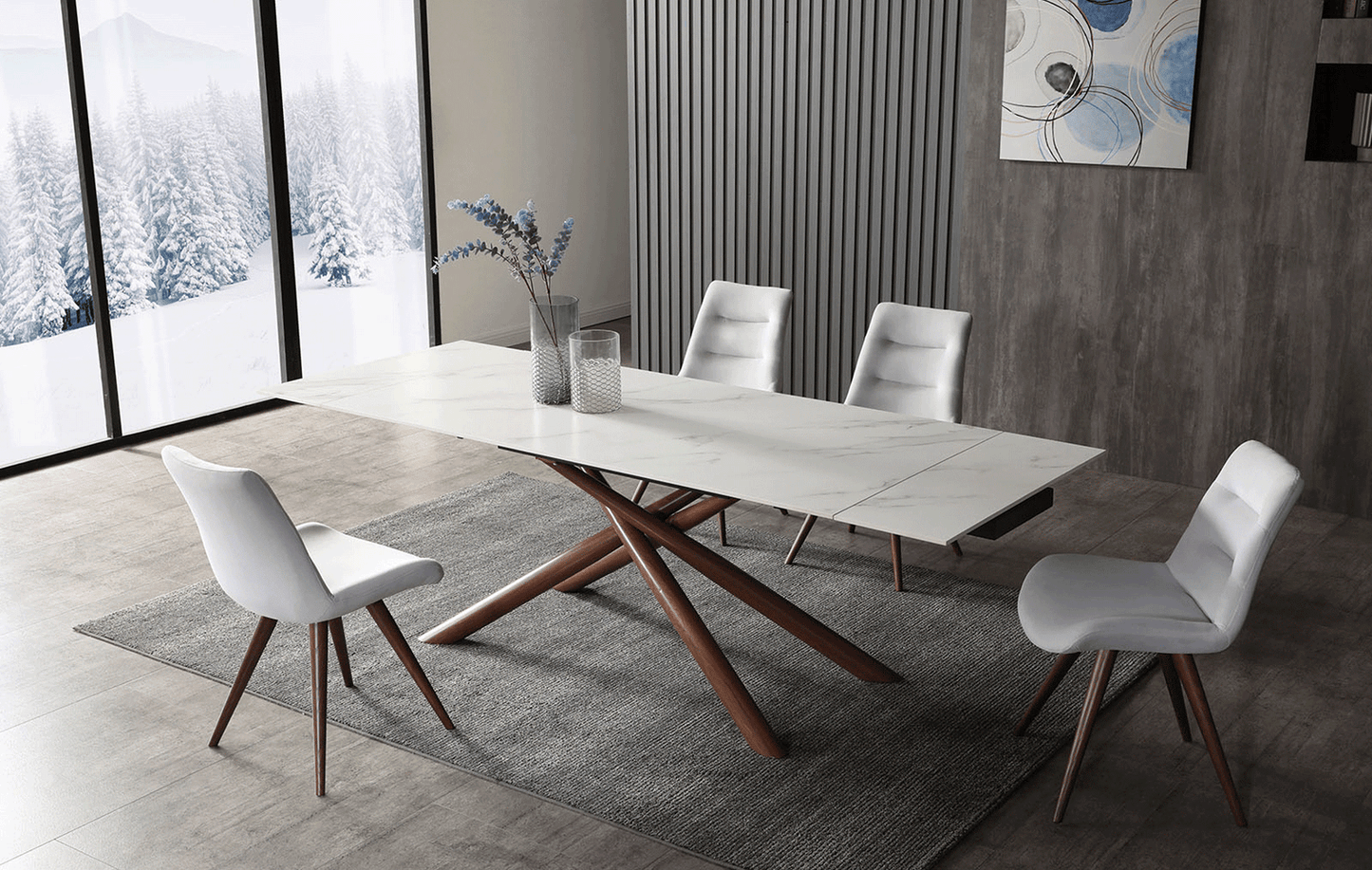 9063 Dining Table with 1313 Chairs - SET 7 PC