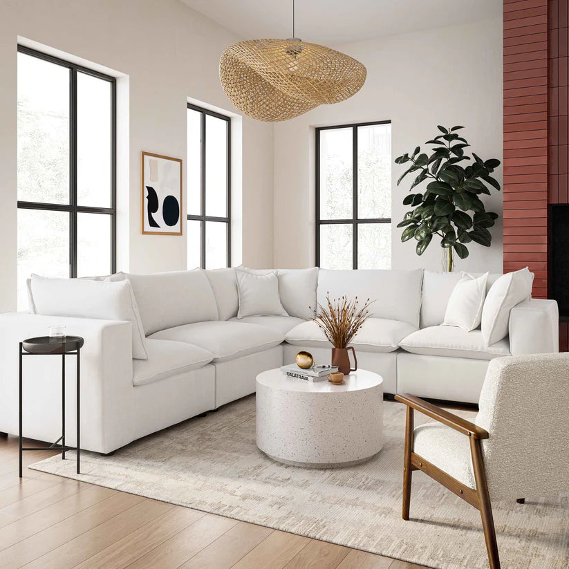Cali 5-Piece Performance Fabric Modular L-Sectional