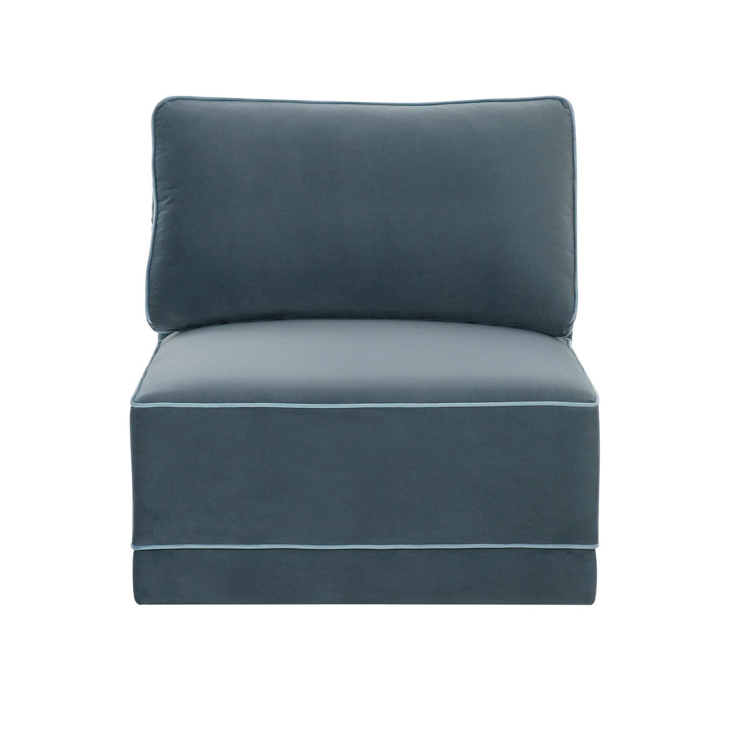 Willow Performance Velvet Modular Armless Chair