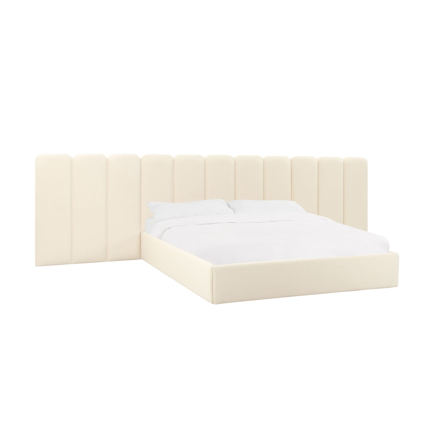 Palani Performance Velvet Bed with Wings