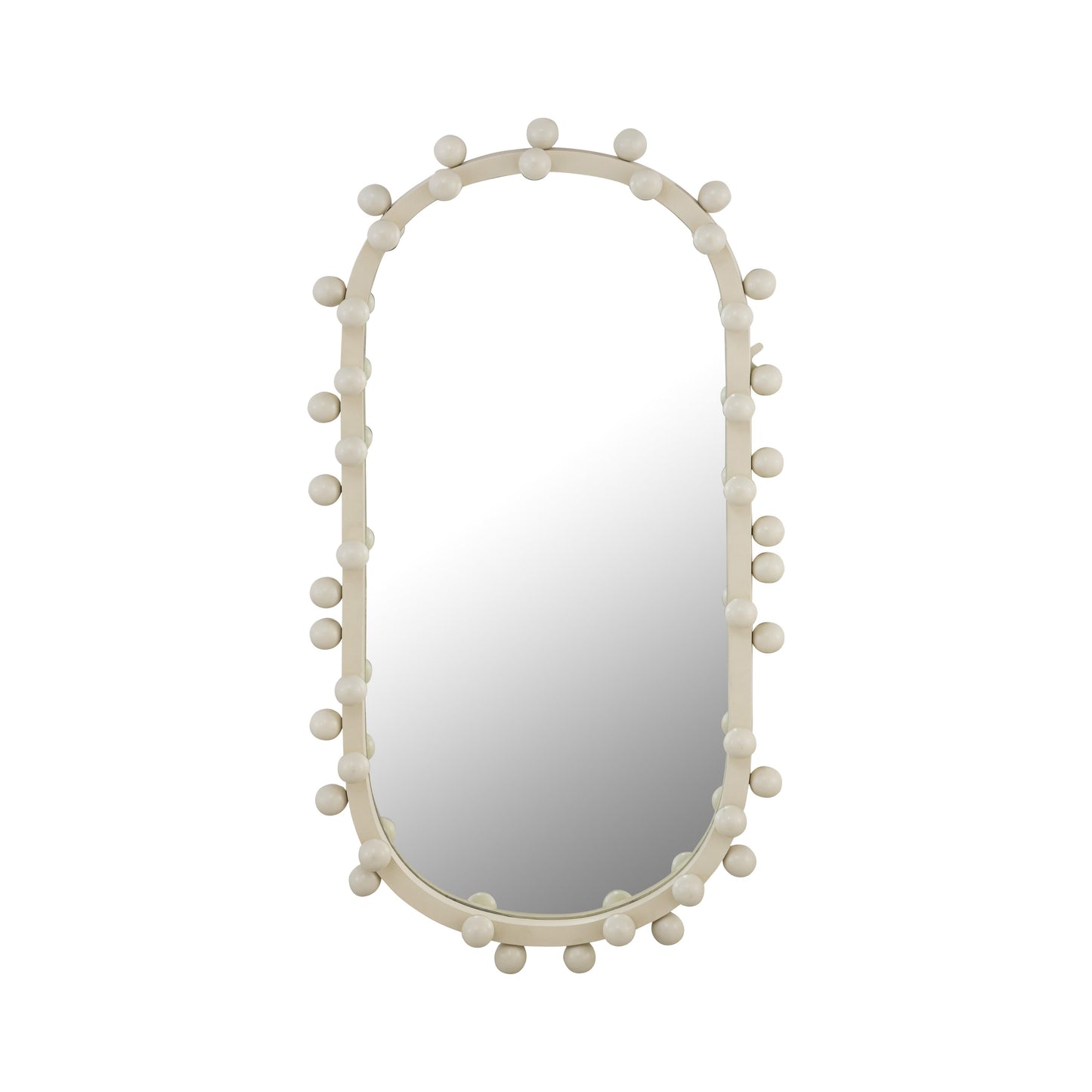 Bubbles Ivory Oval Wall Mirror (17"X31.5"-22.6"X42")