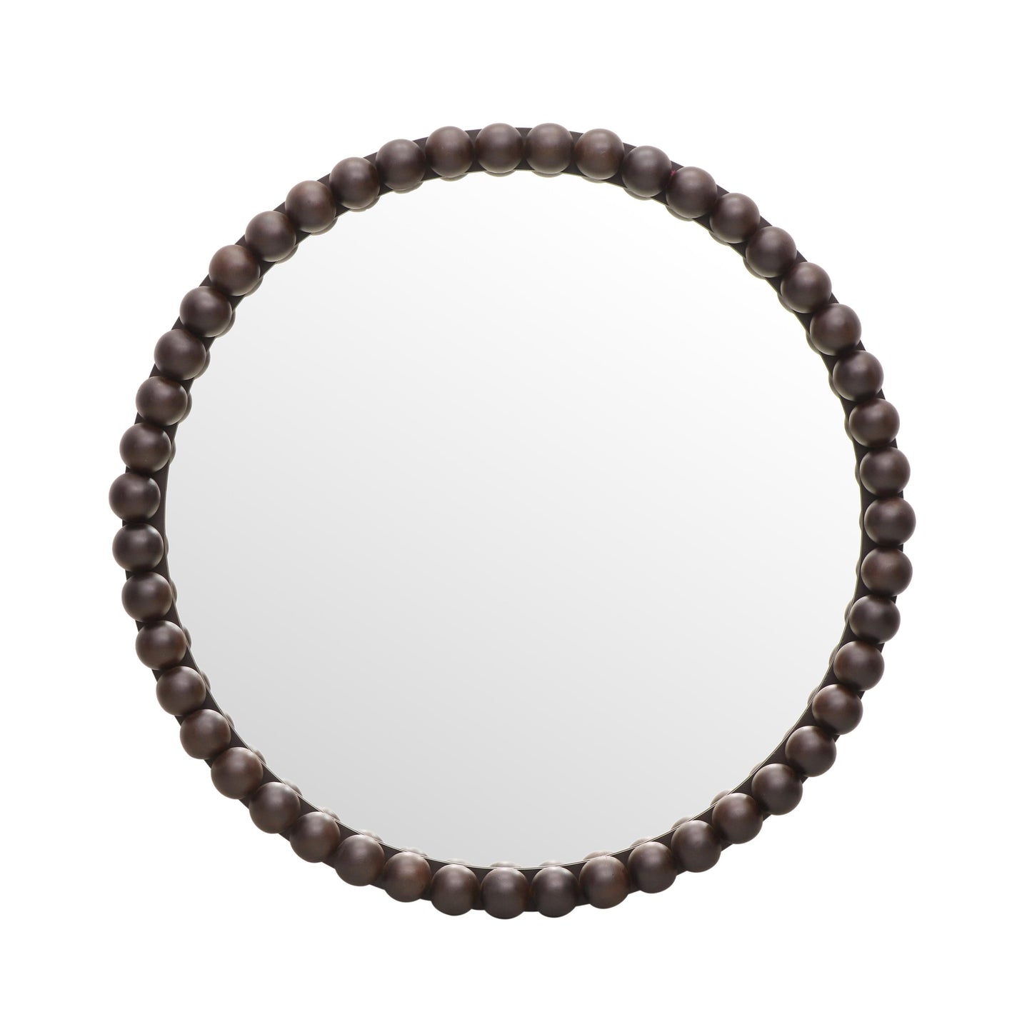 Baria 30" Wooden Round Wall Mirror