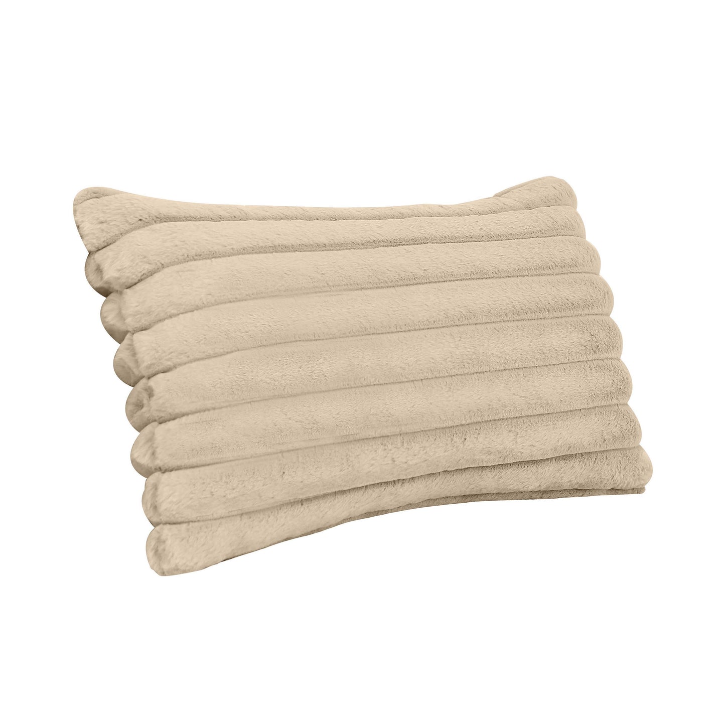 Furry 21"X13" Vegan Fur Rectangular Throw Pillow Cover