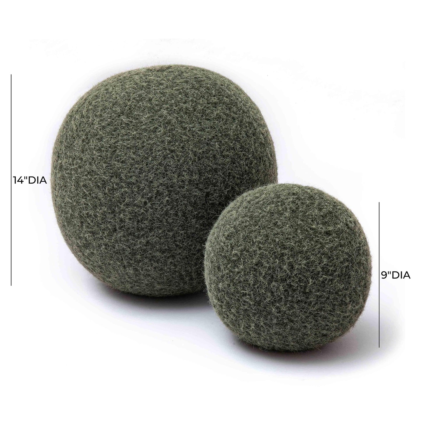 Boba Long Mohair Ball Throw Pillow (9"-14")