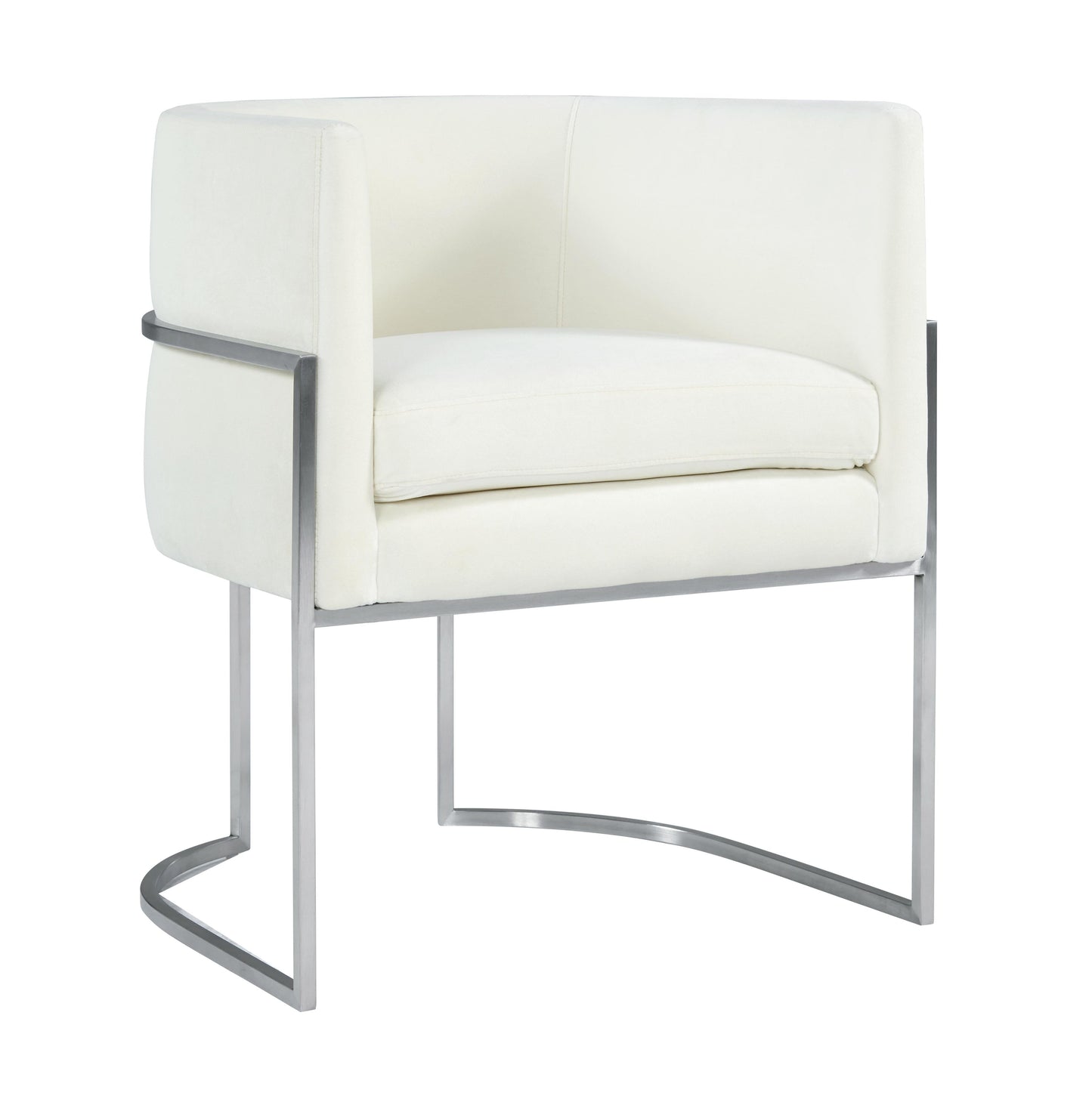 Giselle Performance Velvet Dining Chair with Silver Base by Inspire Me! Home Decor