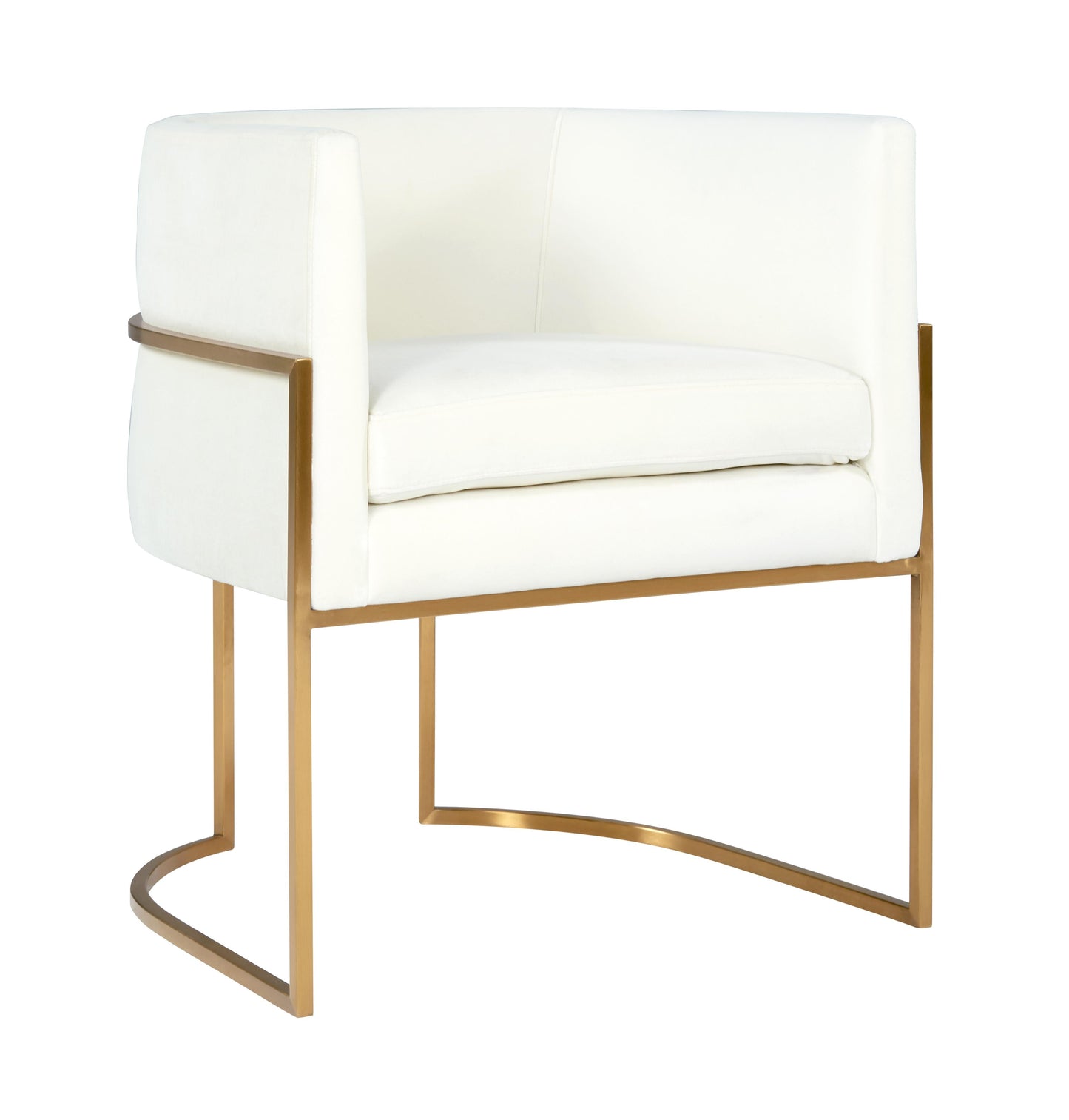 Giselle Performance Velvet Dining Chair with Gold Base by Inspire Me! Home Decor
