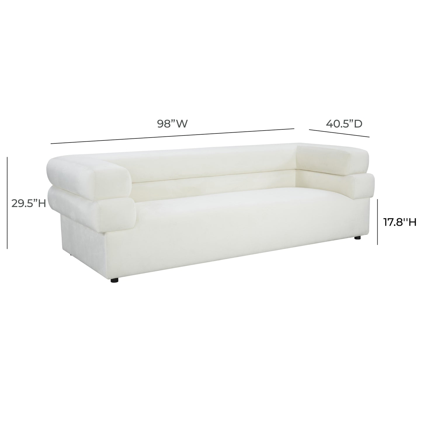 Elsa 98" Performance Fabric Sofa by Inspire Me! Home Decor