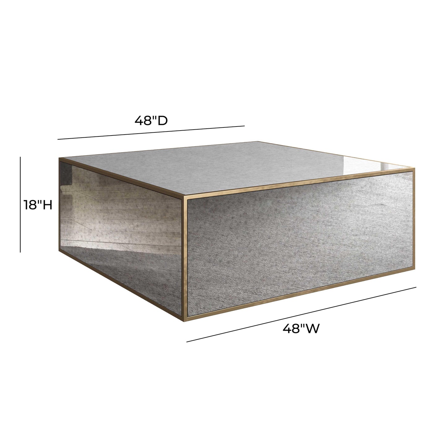 Lana Mirrored Coffee Table by Inspire Me! Home Decor (43"-48")