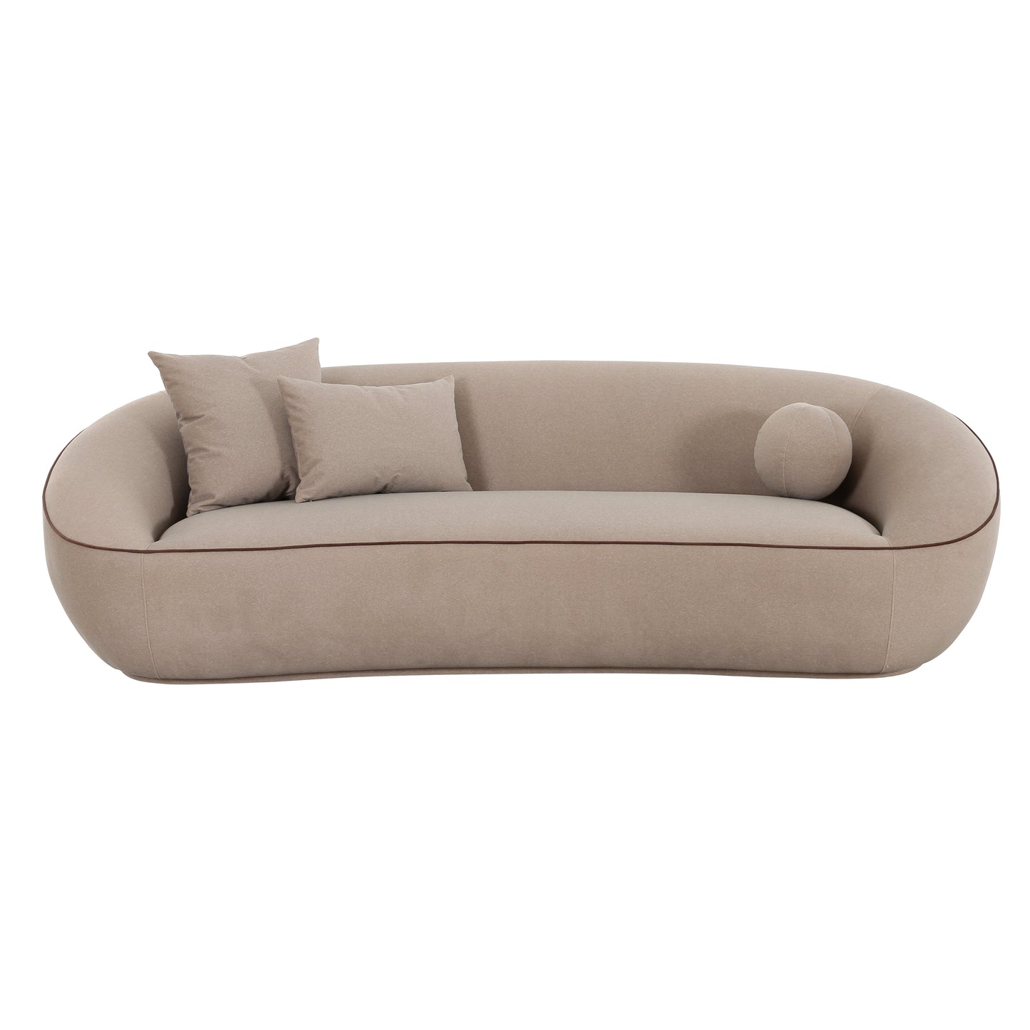 Jenny 98.5" Taupe Performance Faux Mohair Sofa