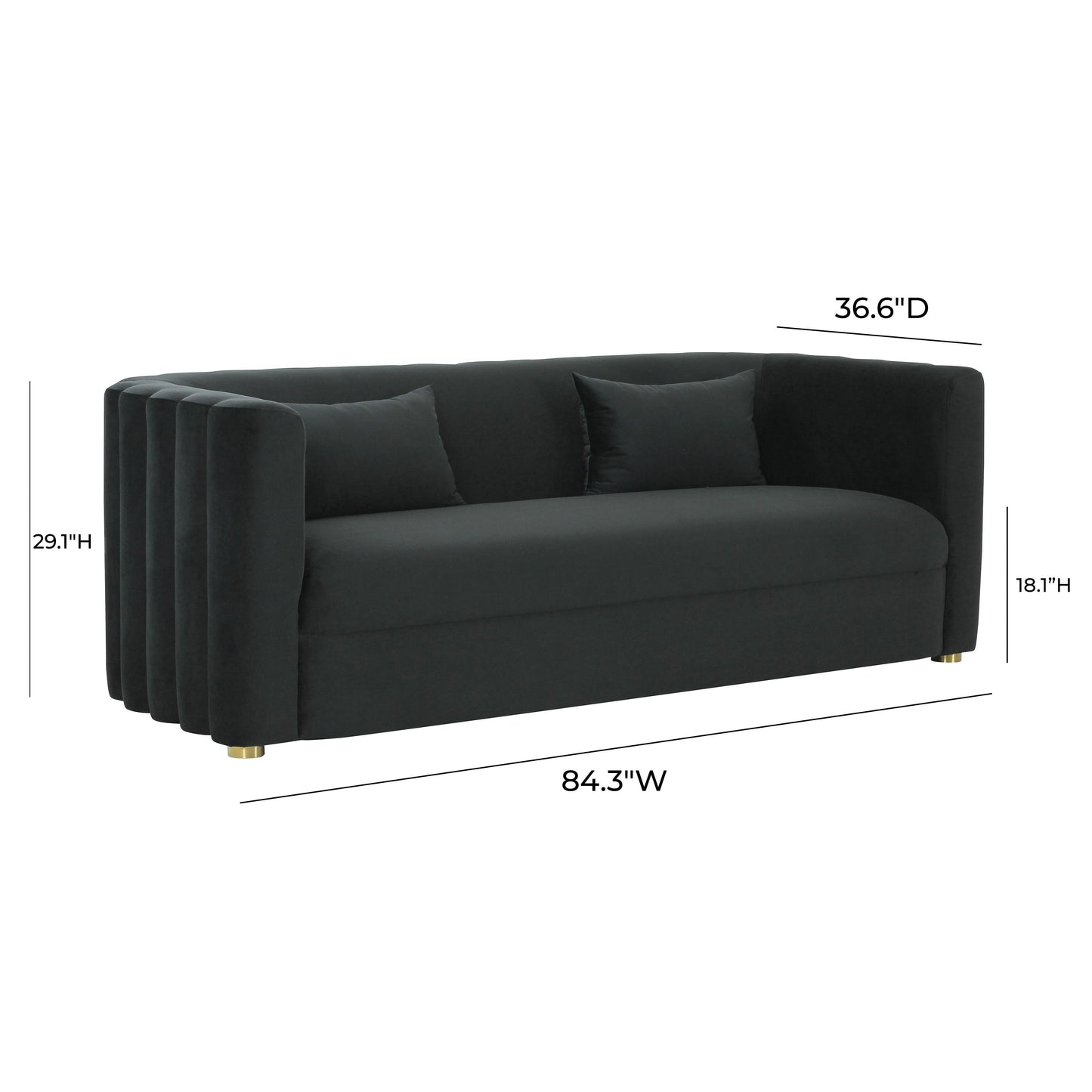 Callie 84" Performance Velvet Sofa