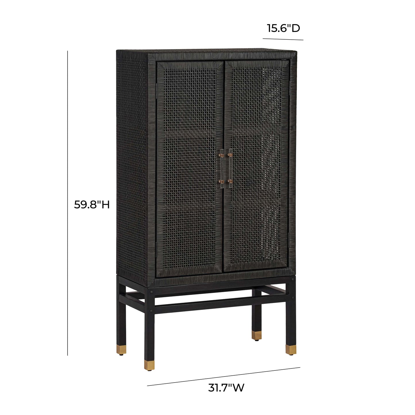 Amara Woven Rattan Cabinet