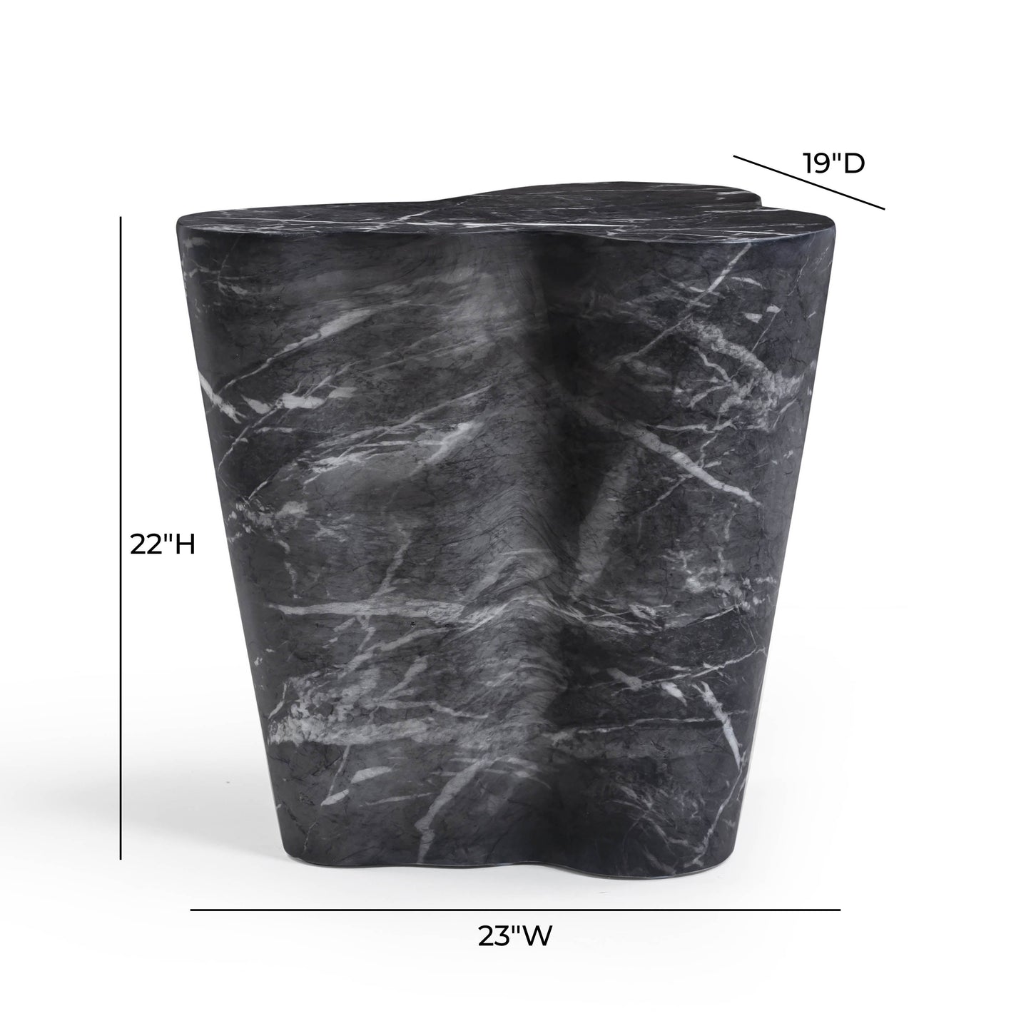 Slab Concrete Indoor/Outdoor Side Table (18"-22")