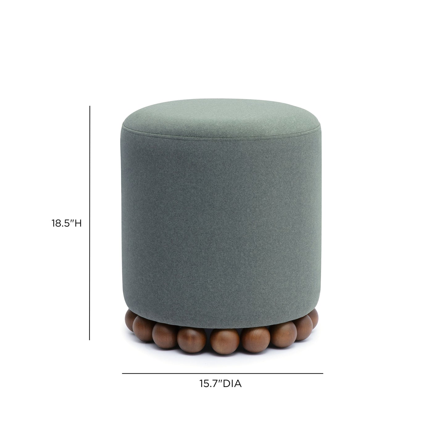 Dex Performance Vegan Mohair Ottoman