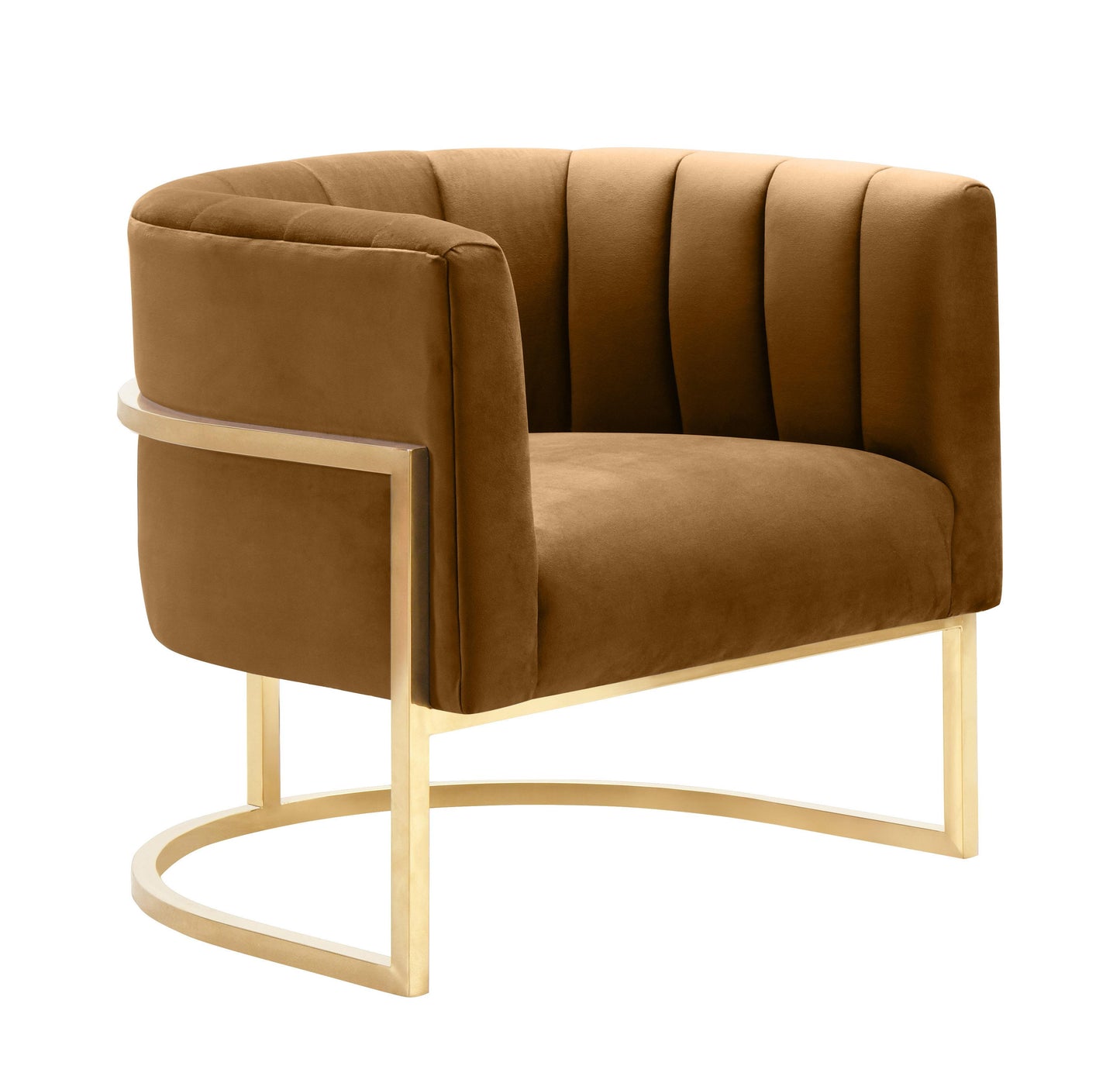 Magnolia Performance Velvet Accent Chair - Gold Base