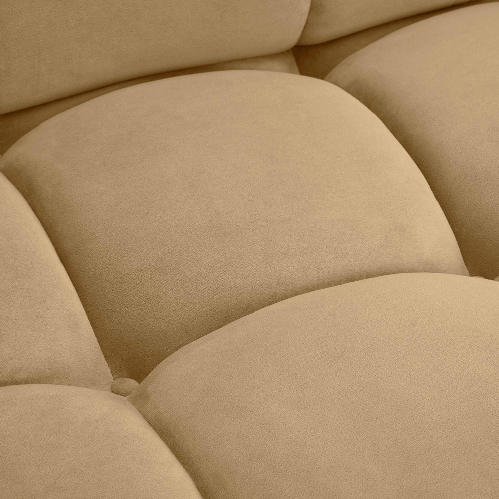 Calliope Cafe Au Lait Performance Velvet Modular Corner Chair