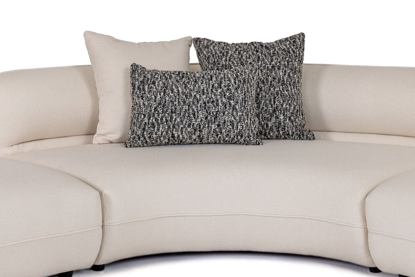 Drayton - Modern Off-White Fabric Sectional Sofa