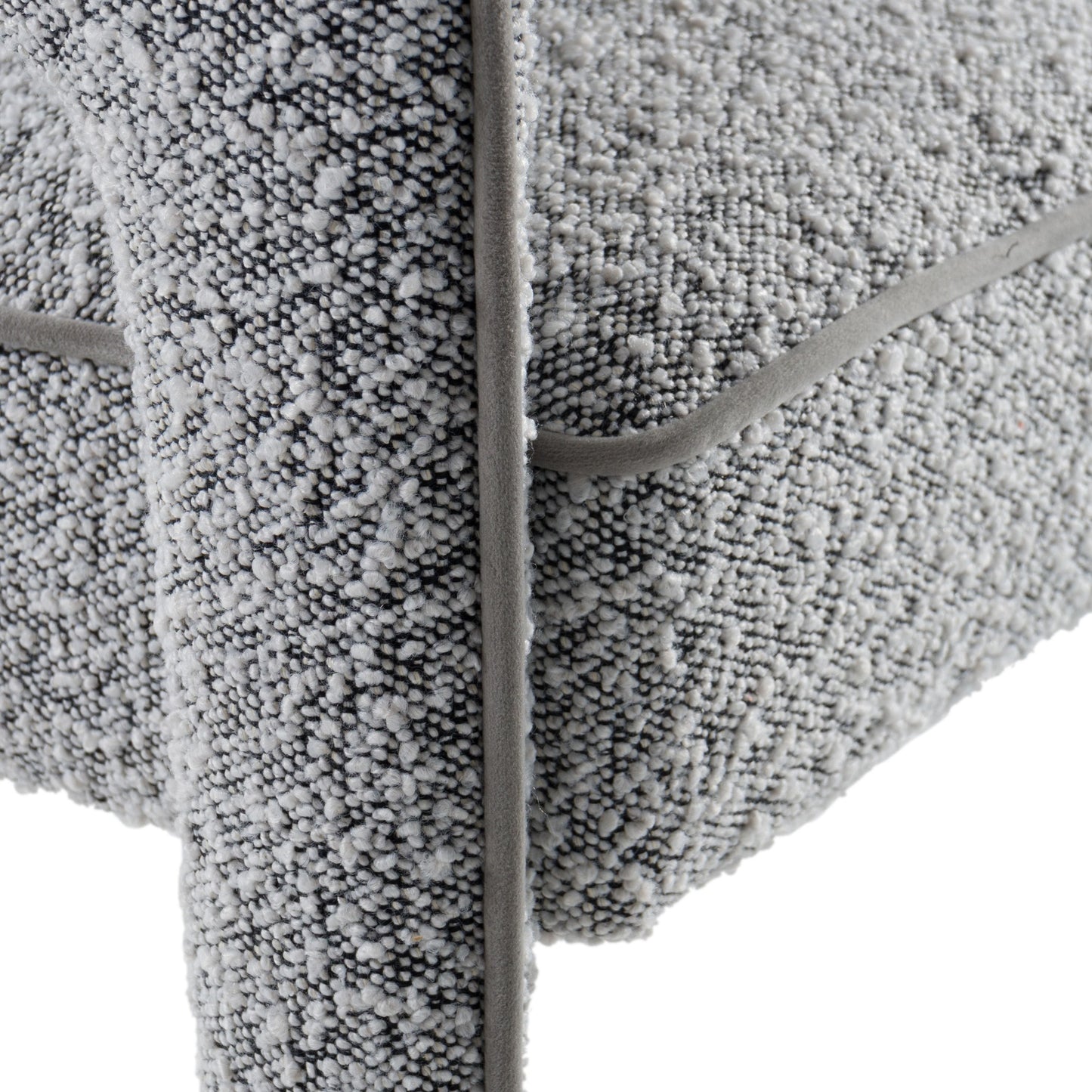 Kasem - Modern Grey Fabric + Gold Dining Chair