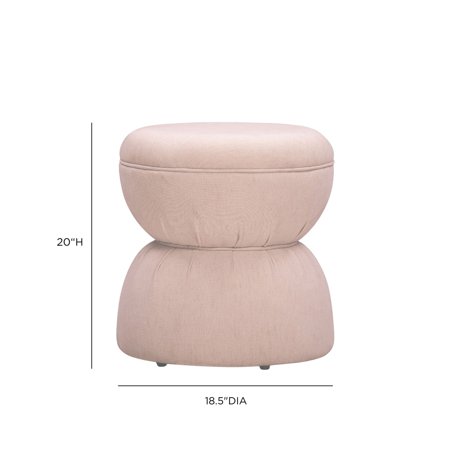 Tomlin Ruched Performance Fabric Game Ottoman
