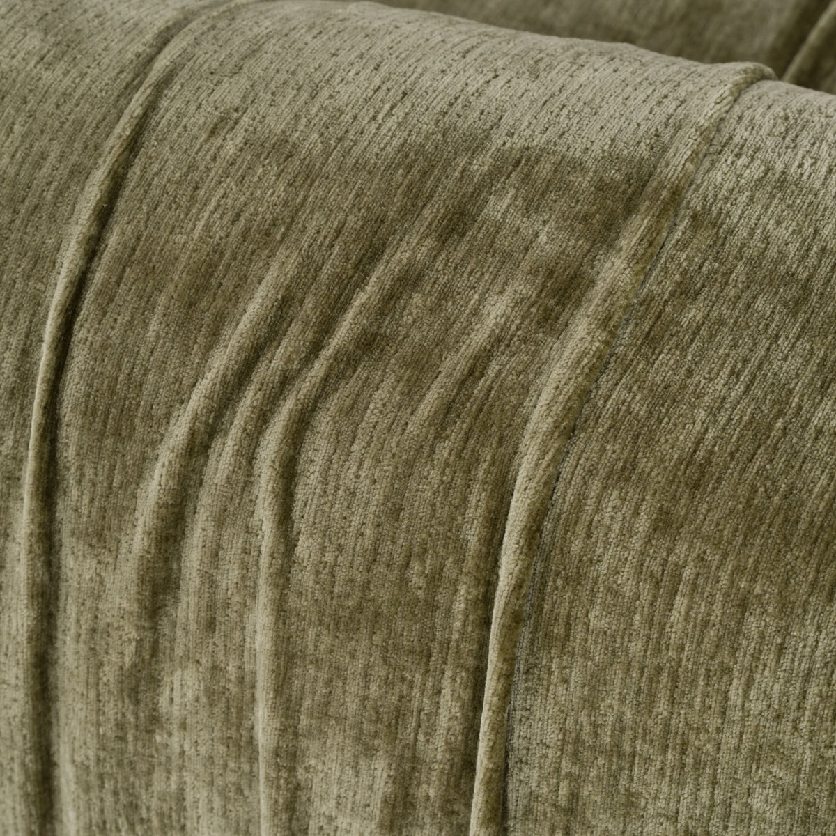 Siegal olive green sofa - upholstery detail