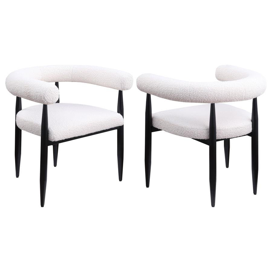 Camden 5-piece Round Faux Marble Top Dining Table Set Black