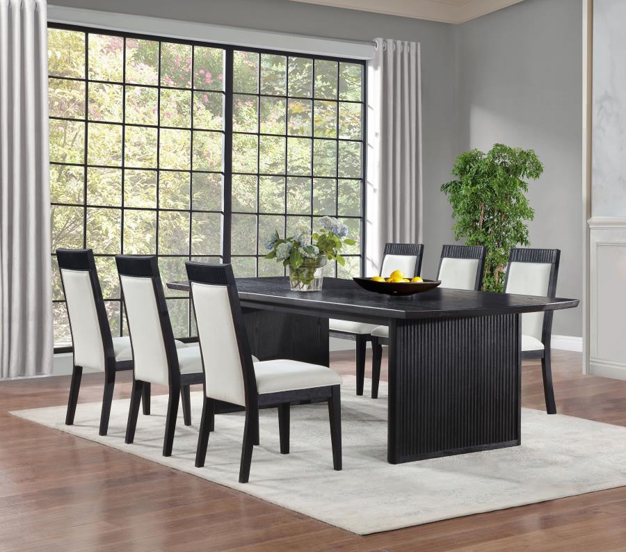 Brookmead 100-inch Extension Leaf Dining Table Black