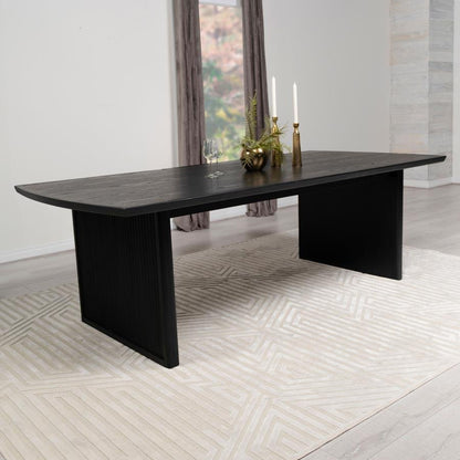 ALEXIA 100-inch Extension Leaf Dining Table Black