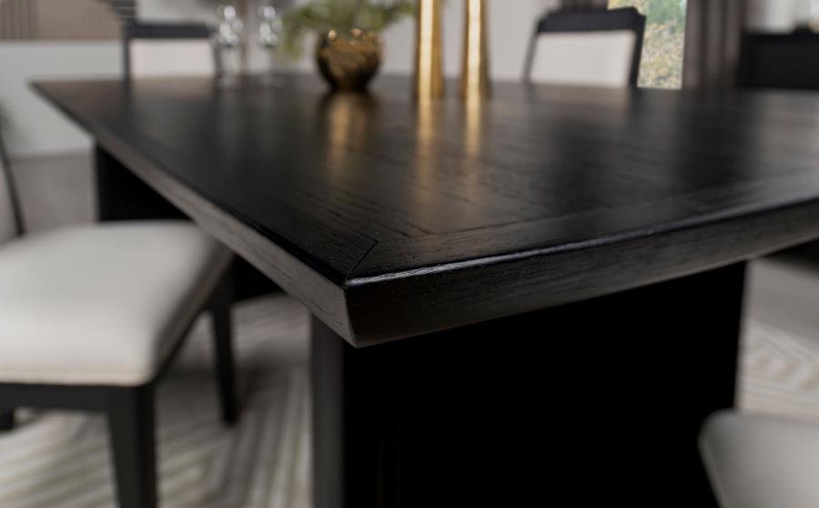 ALEXIA 100-inch Extension Leaf Dining Table Black