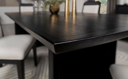 ALEXIA 100-inch Extension Leaf Dining Table Black