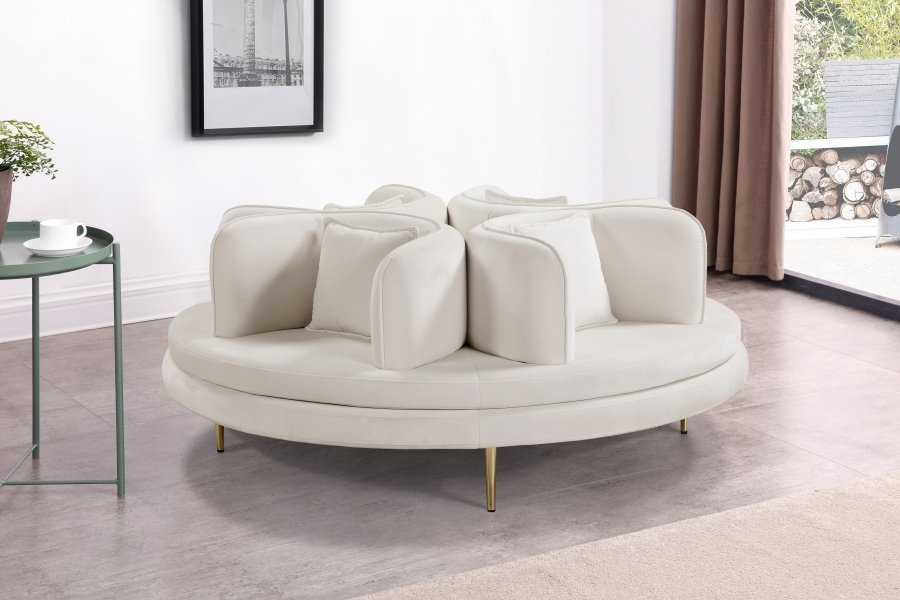 Circlet 72" Velvet Upholstered Roundabout Sofa