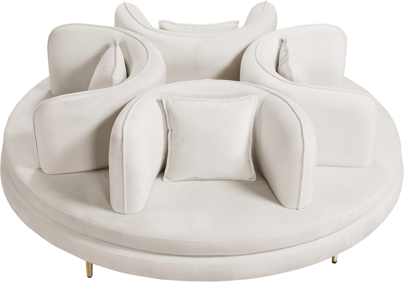 Circlet 72" Velvet Upholstered Roundabout Sofa