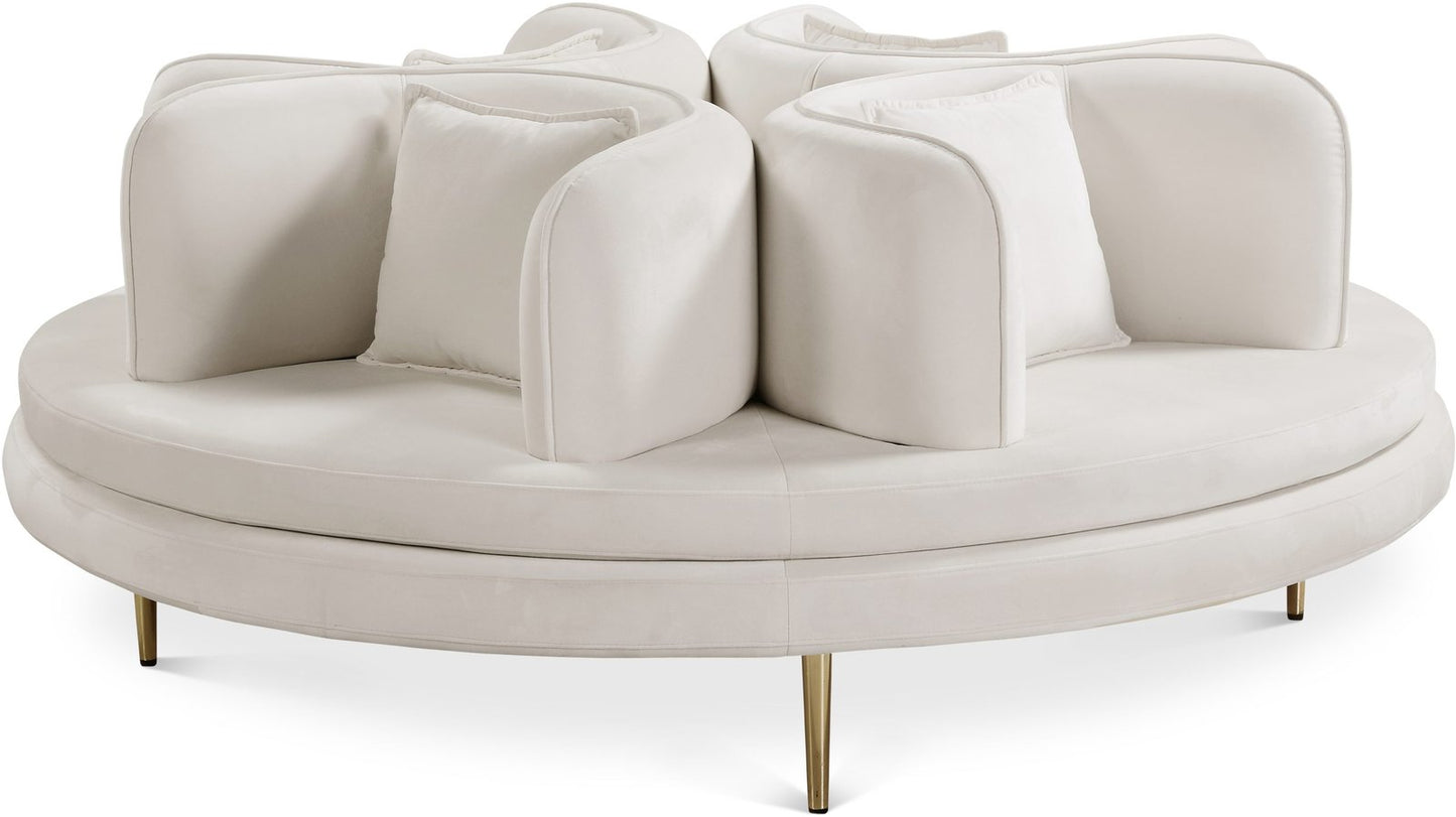 Circlet 72" Velvet Upholstered Roundabout Sofa