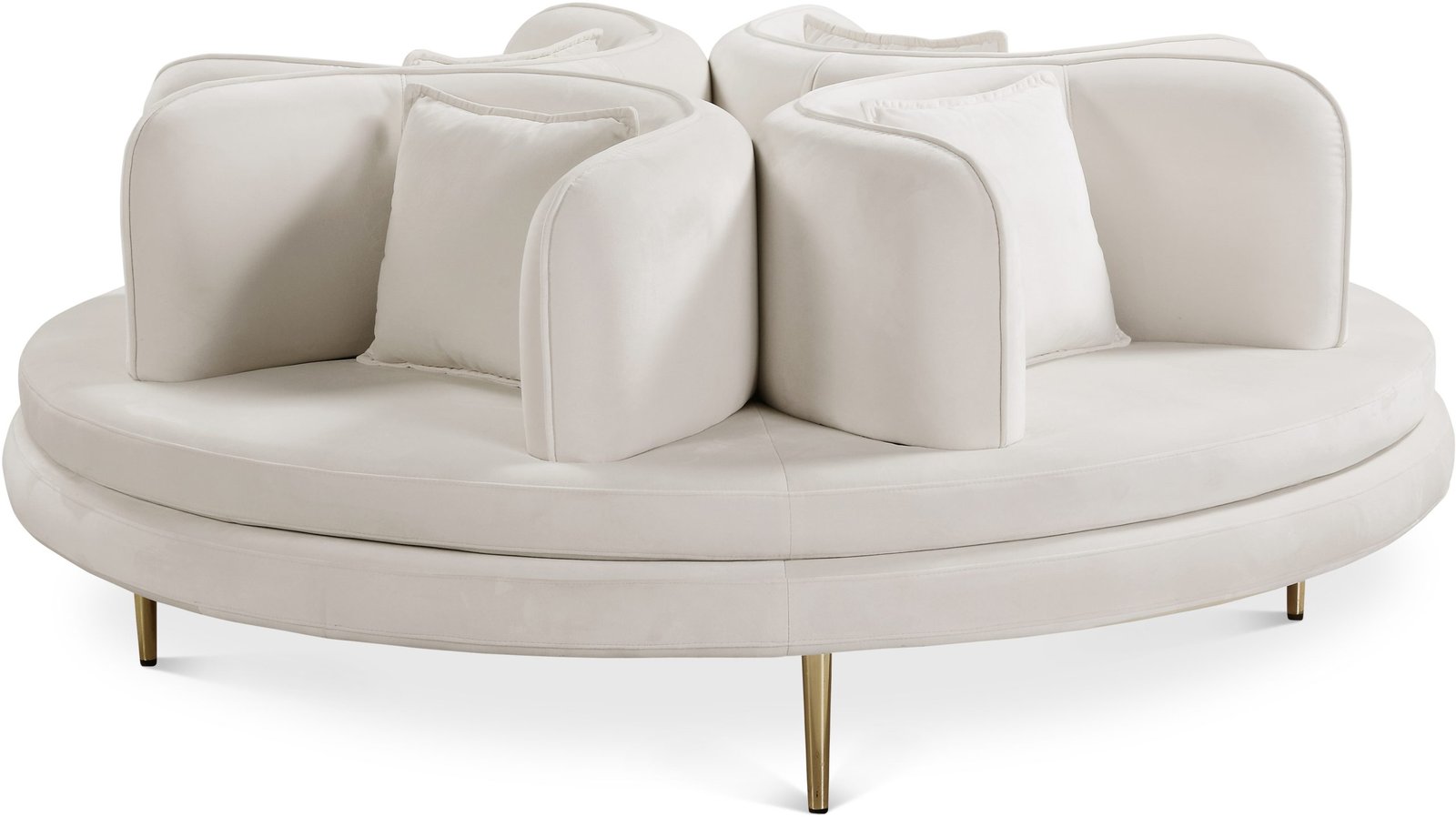 Circlet 72" Velvet Upholstered Roundabout Sofa