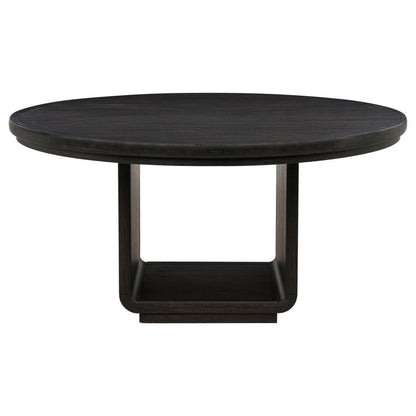 LEANDRO 60-INCH ROUND DINING TABLE BURNISHED BLACK
