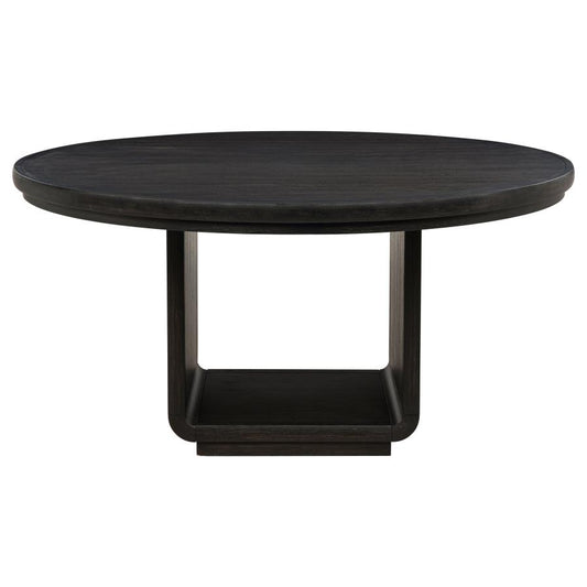 LEANDRO 60-INCH ROUND DINING TABLE BURNISHED BLACK