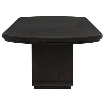 LEANDRO 78-INCH EXTENSION DINING ROOM TABLE BURNISHED BLACK