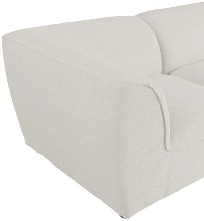 Miram 142" Linen Textured Fabric Upholstered 4pc. Modular Sofa