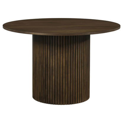 Hamlyn 47-inch Round Wood Dining Room Table Walnut