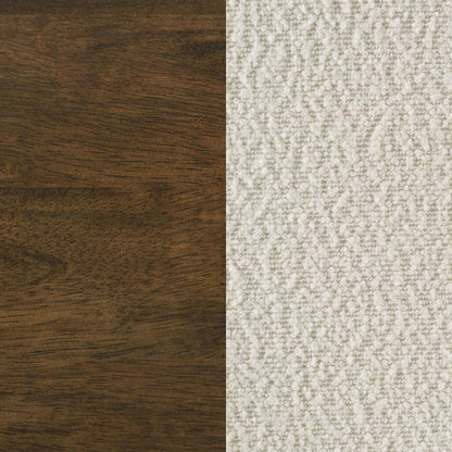 KEHOE UPHOLSTERED COUNTER HEIGHT CHAIR CREAM AND WALNUT (SET OF 2)
