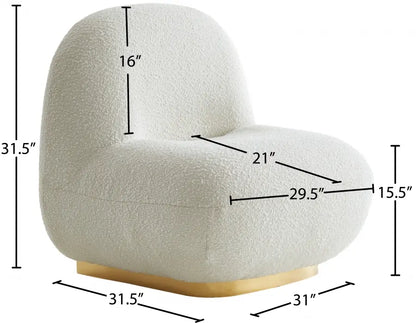 Lia Boucle Fabric Upholstered Accent Chair