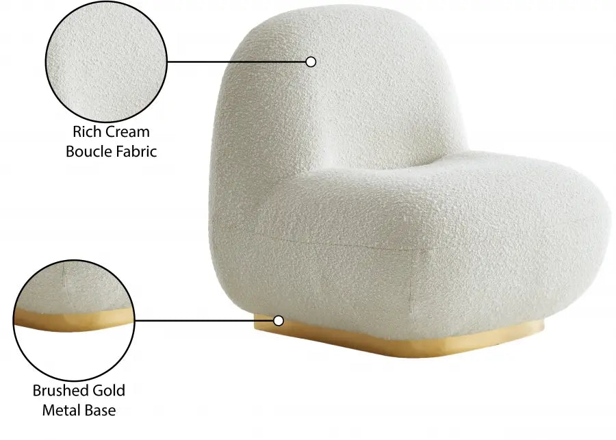Lia Boucle Fabric Upholstered Accent Chair