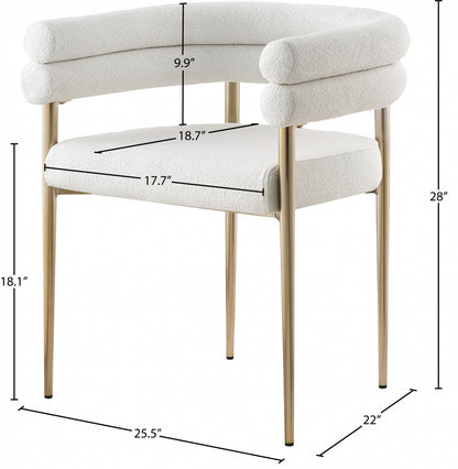 Brielle Boucle Fabric Upholstered Dining Chair