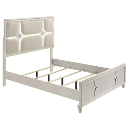 Olivia 4-piece Eastern King Bedroom Set Pearl White