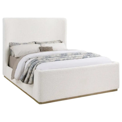 Nala Upholstered Queen Sleigh Bed Cream