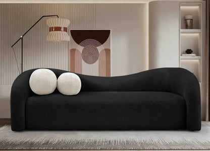 cali 86" Faux Shearling Teddy Fabric Upholstered Sofa