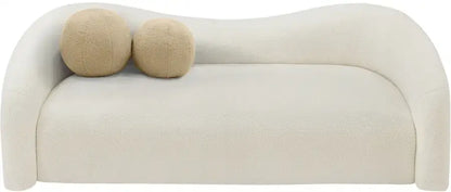 cali 86" Faux Shearling Teddy Fabric Upholstered Sofa